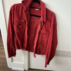 Red Corduroy Women's Jacket